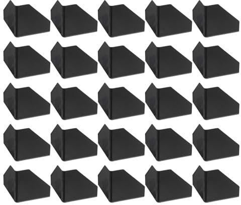 NUOBESTY 150 Stück Kantenschutz aus Kunststoff Schwarz Dreiseitiger Eckenschutz für Kartonverpackungen und Umzug für Schnelle Logistik und Sicheren Versand