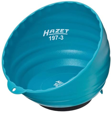 HAZET Magnetschale 197-3, 150 mm Durchmesser, aus leichtem Kunststoff mit robustem, starken Magnet - besonders praktisch zur Aufbewahrung von Kleinteilen wie Schrauben