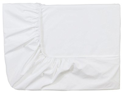 ESSIX Spannbetttuch Baumwoll-Satin Uni weiß, weiß, 140 x 200 cm