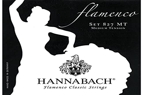 Hannabach Klassikgitarrensaiten Flamenco Serie 827 Medium Tension 3er Diskant Satz Made in Germany - 8278MT