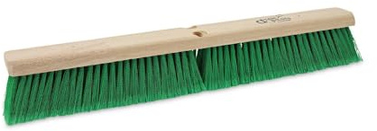 Boardwalk Floor Broom Head, 3 Green Flagged Recycled Pet Plastic Bristles, 24 Brush