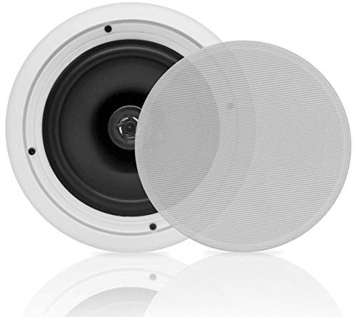 Pyle Altoparlanti Casse Audio da Incasso 20 Centimetri 2 Vie, Coppia, Woofer 2,54 Centimetri, Bobina Alta Temperatura, Montaggio a Filo, 50Hz-20kHz, 250 Watt Picco
