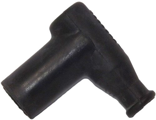 NGK 8636 Zündkerzenstecker grün schwarz | Kurze 90°-Ausführung aus schwarzem Gummi, für Zündkerzen mit Nippel, 1x; kompatibel mit 2-Takt Motorrad und 2-Takt Quad/ATV