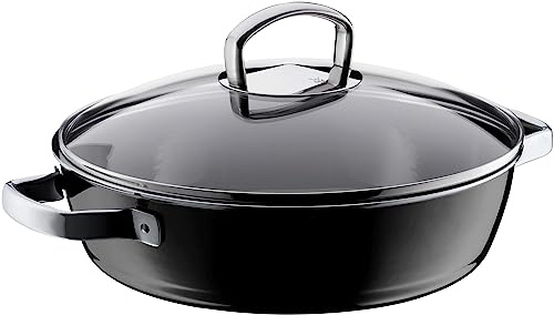 WMF FUSIONTEC 05.2046.5291 Kochtopf, 4,1 l, rund, Schwarz, Gusseisen, Stahl, 250 °C, Deutschland