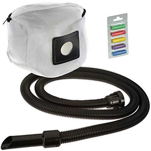 Qualtex 2.5M Long Nuflex Hose Reusable Zip Cloth Bag and Flavoured Fresheners for Numatic Henry Hetty Vacuum Cleaners