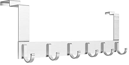 GOGOHOME Crochet de Porte en Aluminium Argenté à 6 Crochets - Charge Maximale 20 kg - Pour Vêtements et Chapeaux en Allemagne
