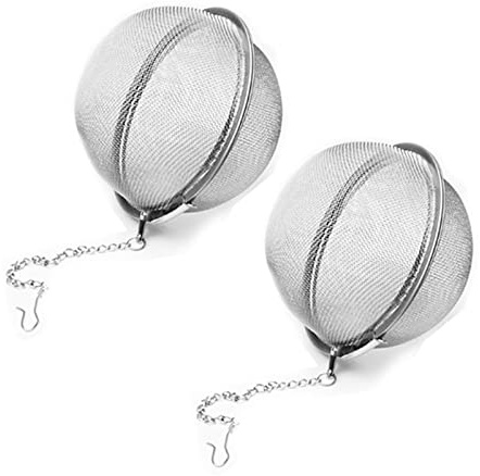 2PCS Tea Infuser, Upgraded 3.5 IN Tea Strainer, Premium Tea Infusers for Loose Tea, Tea Steeper, Tea Ball for Tea Flavoring Herbal Spices Seasonings