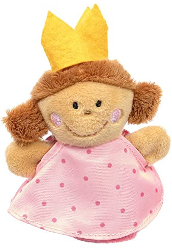 SIGIKID 43006 Fingerpuppe Prinzessin, Plüschpuppe zum Auf-die-Finger-stecken, Rollenspiel, Geschichten erzählen, Spielen, für Kinder ab 6 Monaten, Prinzessin/Rosa 10 cm