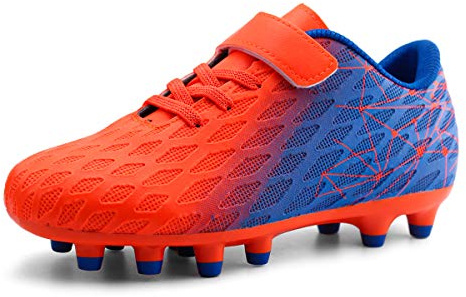 JABASIC Kids Firm Ground Fußballschuhe Jungen Mädchen Sportliche Fußballschuh