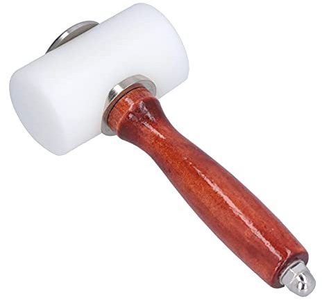 Natudeco Marteau de sculpture sur cuir Marteau Cuir avec Manche en Bois maillet de bricolage en nylon Pour Bois ¨¤ D¨¦couper Marteau Artisanat du Cuir Carving