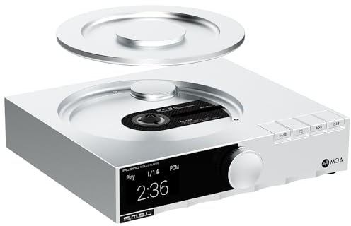 S.M.S.L PL200 Lettore CD MQA-CD Hi-Fi AK4499EX Chip Bluetooth Riproduzione Dac Amplificatore per cuffie, con telecomando (argento)
