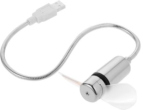 Homoyoyo Usb Mini Fan Mit Programmierbarer Anzeige Tragbar Und Flexibel Für Pc Laptop Und Notebook Silberfarben Für Büro Und Unterwegs