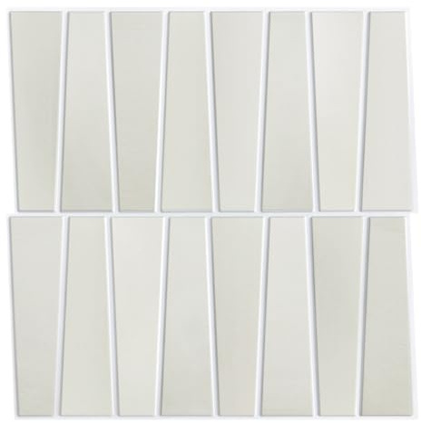 Commomy Lot de 10 feuilles de carreaux muraux autocollants 3D en PVC mat pour cuisine et salle de bain Gris 30 x 30 cm