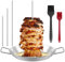 Pipihome Brocheta vertical, Kebab De Acero Inoxidable con 3 Picos De Repuesto Para Barbacoa, Pincho Doner Kebab Para Pavo, Kebab (A)