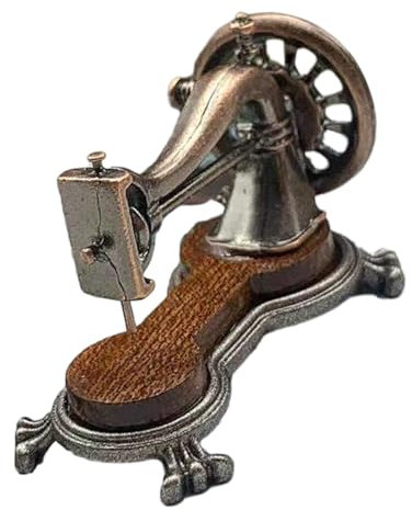 Vaguelly Miniatur Nähmaschine Für Puppenhaus Vintage Design Robust Und Detailreich Für Puppenhaus Zubehör Und Miniaturmöbel Passt