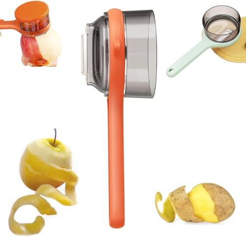 Pelapatate con secchio for la conservazione, pelapatate multifunzionale con lama in acciaio inossidabile a doppia faccia, pelapatate for frutta e verdura con contenitore for frutta, carote, verdure, p