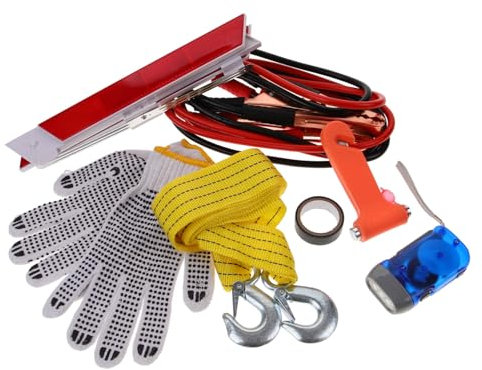 iplusmile 1set Kit Di Emergenza Auto Multi-funzionale Strumenti Per Assistenza Stradale Sicurezza e Riparazione Veicolo Materiali Resistenti e Affidabili
