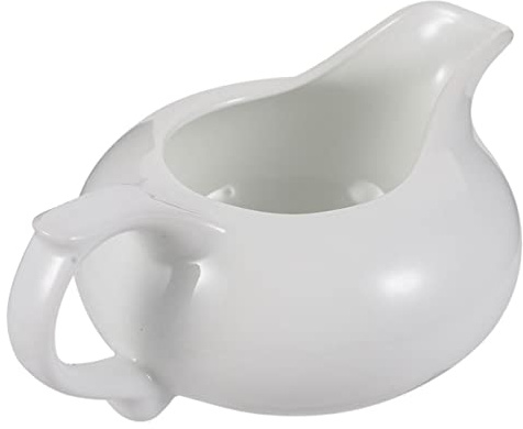 Amosfun Saucière en Céramique Blanche, Récipient à Sauce pour Olives et Sauces, pour Pique-niques et Service Traiteur,
