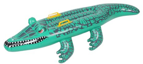 QUMIIRITY Inflatable Alligator Pool Float Green Large Inflatable Surfboard Water Toy for Adults and Boys and Girls Summer Pool Party Floating Mat