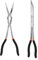 Needle Nose Pliers and Bent Nose Pliers Set, Steel Long Needle Nose Pliers Bent Nose Pliers with Compound Joints Serrated Tips Long Reach Pliers Flexible in Restricted Space