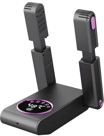 LPQKCcY Boot Dryer Shoe Dryer, Portable Adjustable Rack Boot Warmer Boot Dryer Uk with 360°Heat Blower 4 Timer, Folding Hanging & Quick Drying Suitable for Shoes, Gloves, Hats, Socks, Ski Boots