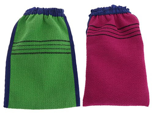 Exfoliator Double-Sided Bath Glove Body Cleaning Scrub Mitts Rub Dead Skin Removal Bath Gloves Cloth