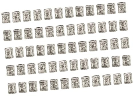 CALLARON 100 Piezas Accesorios Cabello Retro De Tubo Para Trenzar El Cabello Adorno Diy Para Rastas Cuentas Para Trenzas