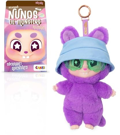 Craze Nunos Lil’ Monsters Überraschungsbox Plüschtier zum Sammeln | Stoffpuppe Mädchen & Jungen – 1 von 7 Kuschelpuppe mit Sonnenbrille & Kleidung