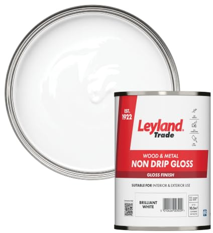 Leyland Trade - Non Drip Gloss Paint - Brilliant White - 750ml | High Sheen Finish, Self Undercoating, Suitable for Interior & Exterior Wood & Metal, Drip Resistant, Hardwearing