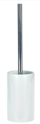 Kleine Wolke Pur - Receptáculo para escobilla de baño (Porcelana, Acabado Brillante), Color Blanco
