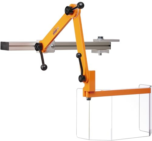ATS MG- 3 Milling Machine Guard | OSHA Compliant Ram Mount Safety Shield for Bridgeport Mills | Articulating Arm & Lexan | Made in USA