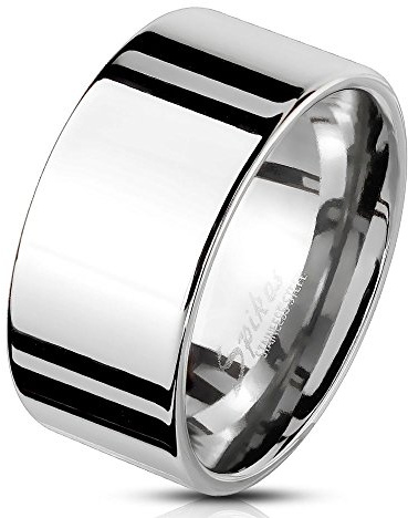 Bungsa Herren-Ring BREIT silber Edelstahl massiv