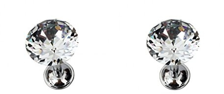 PETSOLA 2X Elegante Kristall Glas Raffhalter Gardinenhalter Vorhanghalter Wandhaken,Silber