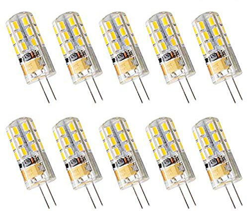 G4 3W LED Light Bulb (10 Pack),G4 Bi-Pin Base,30W Halogen Light Bulbs Equivalent,AC/DC 12V 3000K Warm White for Ceiling Lighting,Under Counter Cabinet Lighting