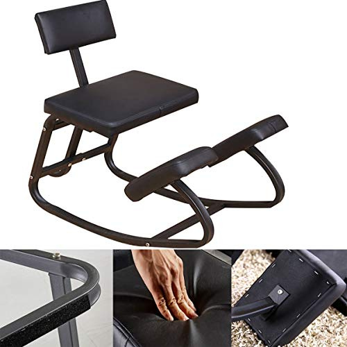 DBMGB Kniestuhl Ergonomisch mit Rückenlehne Kniehocker Kniender Hocker für zu Hause und im Büro Schreibtische Bürohocker Zur Wirbelsäulenkorrektur