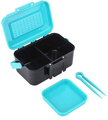 Pwshymi Custodia per esche da pesca Scatola porta esche da pesca Scatole per attrezzatura Attaccata Verme Lombrico Custodia per esca con clip