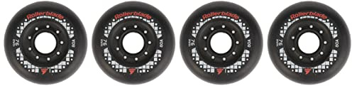 Rollerblade Unisex, Teenager Räder 76/80A Apex 76 mm 80A Rollen, 4 Stück, Schwarz, EA