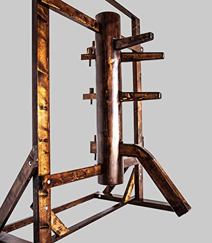Wing Chun Wooden Dummy mit Struktur (01 Walnuss)