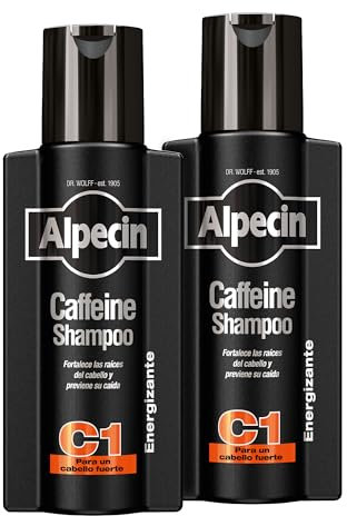 Alpecin Coffein-Shampoo C1 Black Edition - 2 x 375 ml - mit neuem Duft | Natürliches Haarwachstum für Männer | Energie für kräftiges Haar | Haarpflege für Männer - Made in Germany