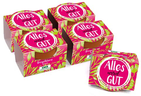 Bull & Bear 5er Set Mini Pflanzset 'Alles wird gut' mit Ringelblumen Samen im Topf 4,5cm, Mini Blumen als Anzuchtset mit Pflegeanleitung