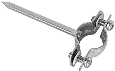 Sanitop-Wingenroth Rohrschelle für Typ 3/4“ Rohre, Rohrbefestigung, mit Einschlagstift 80 mm, verzinkter Stahl, 101240
