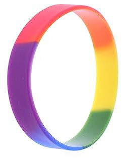 Operitacx 12stücke Silikonarmband in Regenbogenfarben-design Modische Bunte Armbänder Hochwertige Verarbeitung Als Gastgeschenk Für Partys Und Mottopartys
