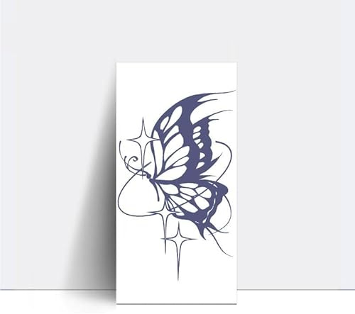 Butterfly Temporary Tattoo Sticker Juice Plant Ink Waterproof Semi-Permanent And Long-Lasting 2 Weeks Wrist Clavicle Tattoo Simulation