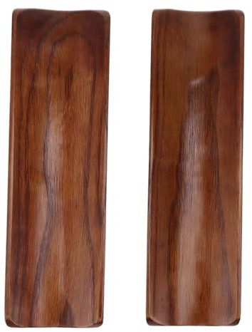 Plato De Sushi con Forma Rectangular De 2 Piezas, Juego De Platos De Sushi Largos De Madera De Estilo Japonés, Plato para Servir para Fiesta De Galletas En Casa (7,2 X 2,1 Pulgadas)