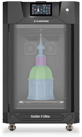 FLASHFORGE Guider 3 Ultra 3D-Drucker, Automatische Nivellierung, INTEGRIERTE HD-Kamera, Max. Druckgeschwindigkeit:500MM/S; Max. Beschleunigung:20000MM²/S, Druckgröße 330 * 330 * 600mm