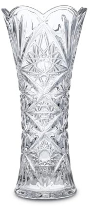 Clear Glass Flower Vase,Sunflower Design Flower Vases for Living Room, Modern Personalised Ornaments for Living Room Dining Bedroom Home Decor Accessories, Thickened Crystal Glass Vase for Flowers