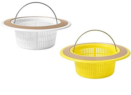 Strainer,Sink Basket,Kitchen Sink Filter,Kitchen Sink Strainer,Sink Hole Strainer,Sink Tub Strainer,Drain Filter,Drain Strainer for Kitchen,Mesh for Kitchen Leftovers,Kitchen Sink Drain Strainer(White