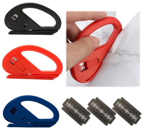FENQURO Set di 3 Taglierina per carta da regalo, taglia carta regalo taglierina per carta da regalo scorrevole, taglierina per rotoli di carta da regalo natalizia, per Halloween, vacanze e compleanni