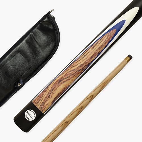 PRO147 Kingwood 57 Inch 3 Piece Length Adjustable Snooker Pool Cue with Matching Ash Grain and 9.5mm Tip - Shorten from 57 Inch to 44 Inch