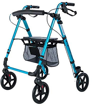Andador Con Ruedas Plegable Andador Con Ruedas Andador, Andadores Para Personas Mayores Andador Ligero De Aluminio Ajustable Con Asiento Para Adultos Mayores Estabilizador Para Caminar Con Andador De